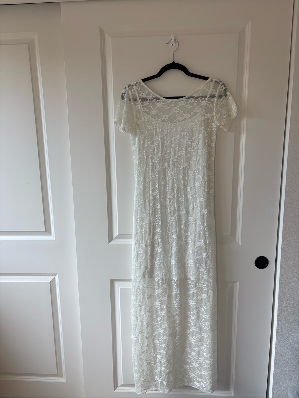 wild fable Ivory Lace Maxi Chemise Dress
